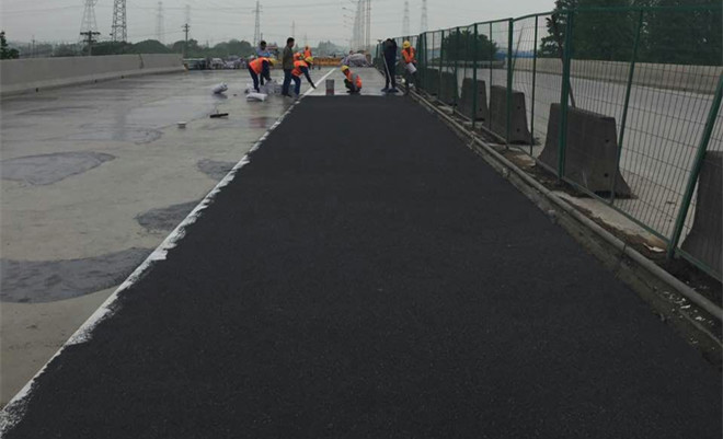 環氧地坪漆，水性地坪漆，地坪工程案例 - 太倉338國道彩色防滑路面，橋面防滑工程！